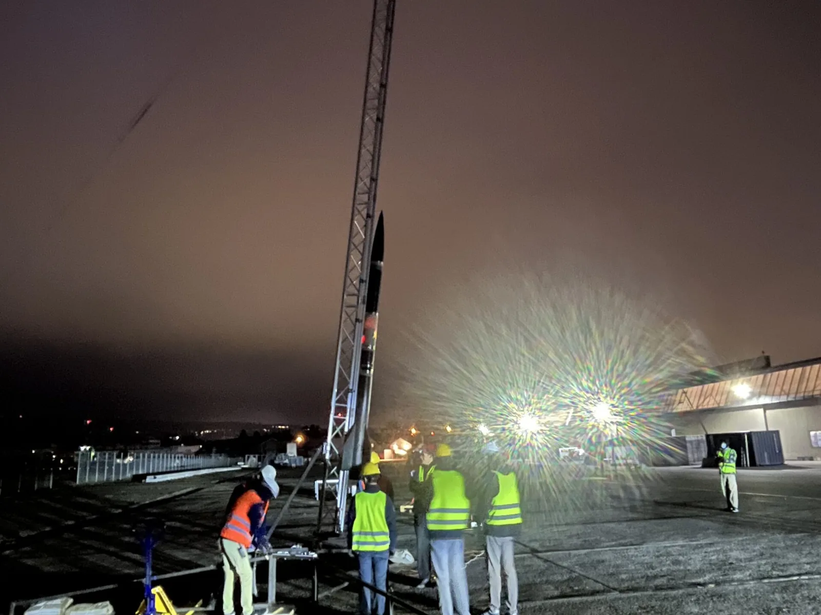 NICOLLIER on the rail before launch